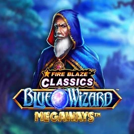Fire Blaze Blue Wizard Megaways slot logo by Rarestone Gaming at Staatsloterij CasinoFire Blaze Blue Wizard Megaways